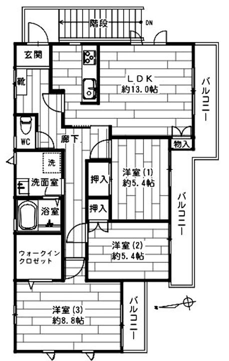 大曽根2丁目ファミリーハウスの間取り
