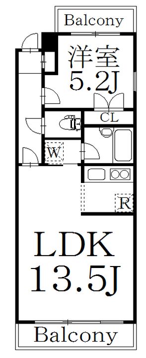 東京都中野区上高田3(マンション)の賃貸物件の間取り