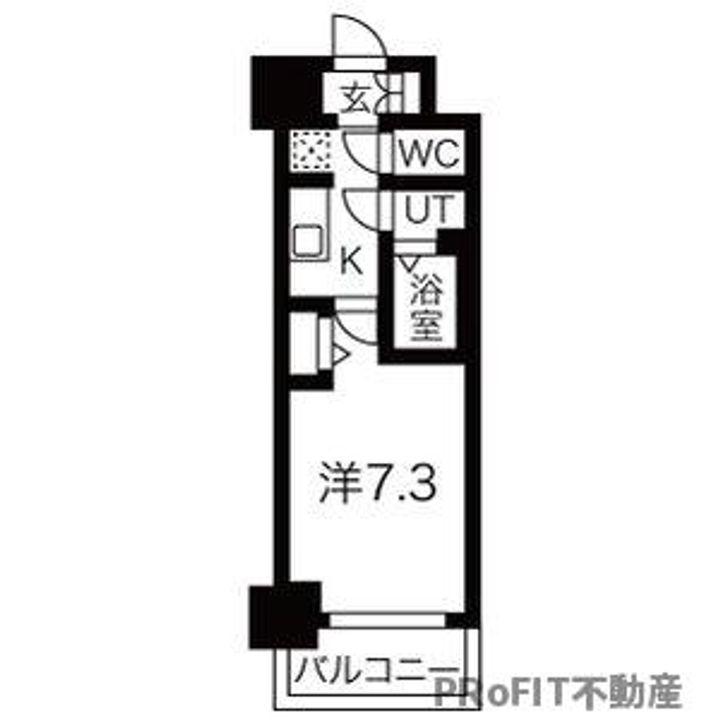 大阪府大阪市浪速区塩草3(マンション)の賃貸物件の間取り