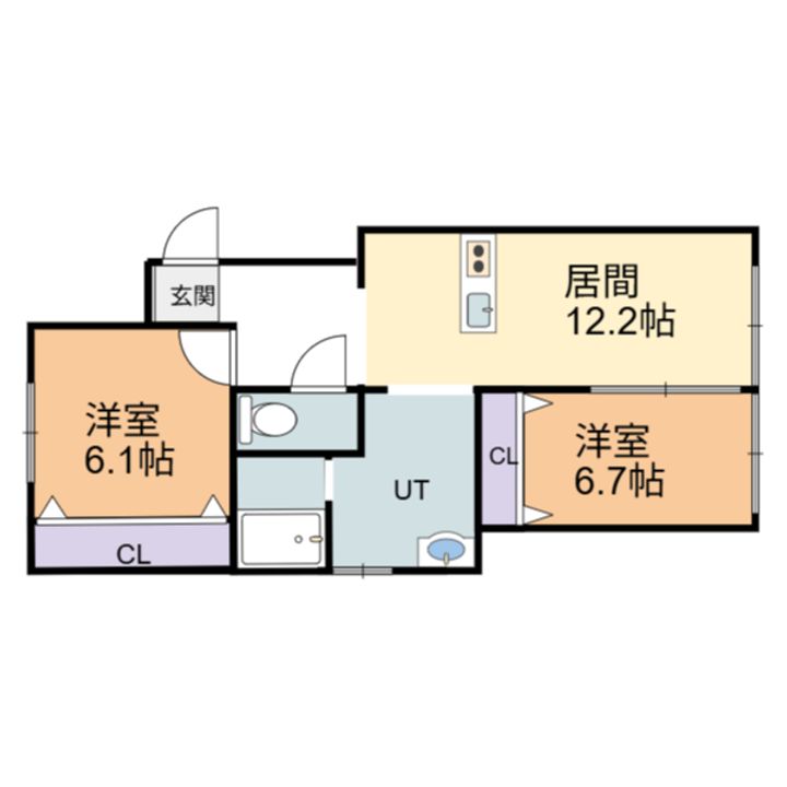 フルーヴAの間取り