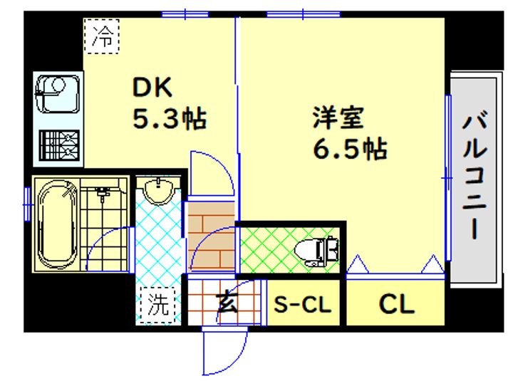 エステムコート大阪新町の間取り
