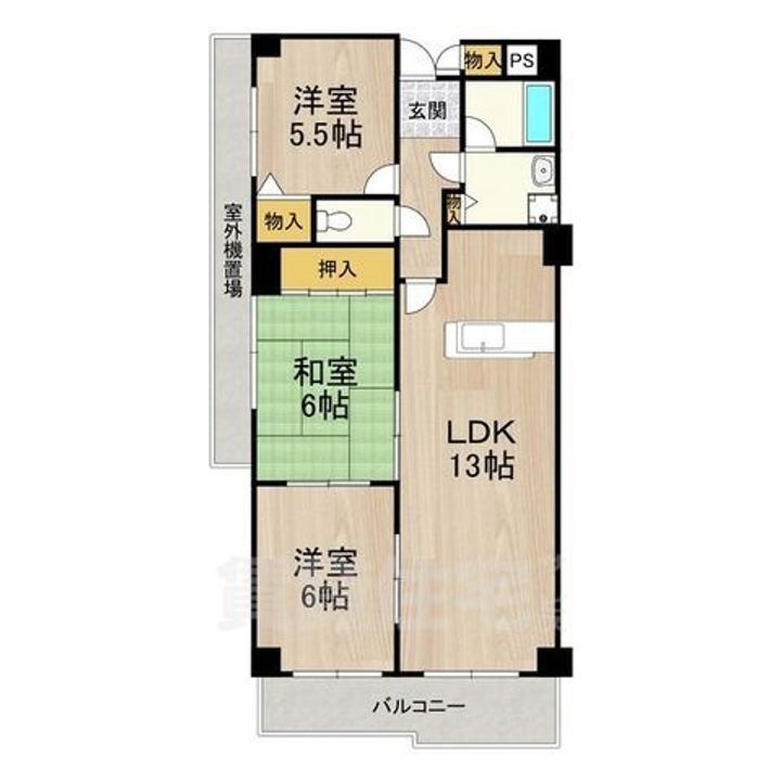 フェルザ南茨木の間取り