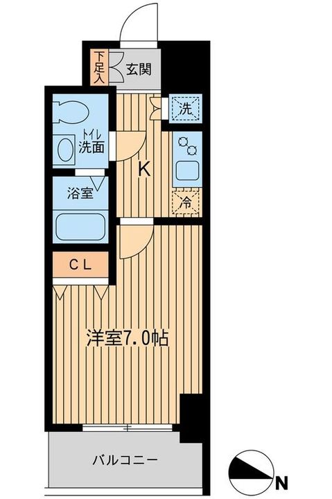 東京都立川市曙町2(マンション)の賃貸物件の間取り