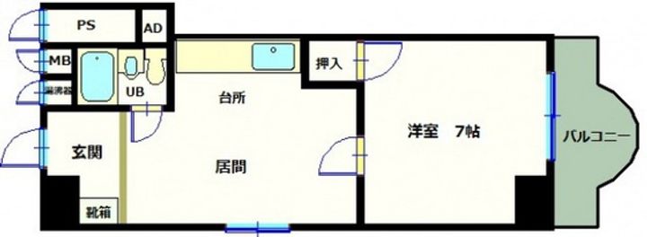 日商岩井光町ハイツの間取り