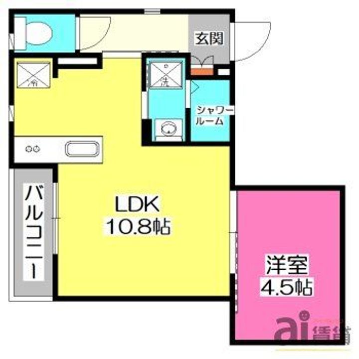 埼玉県所沢市西所沢1(アパート)の賃貸物件の間取り