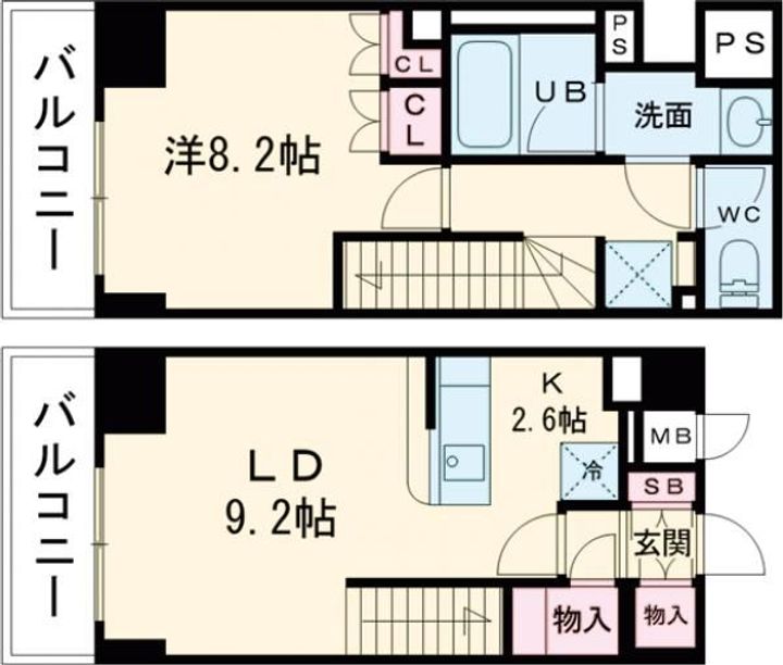 エスティメゾン王子の間取り