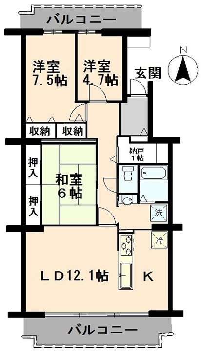 シーアイハイツ町田C棟の間取り