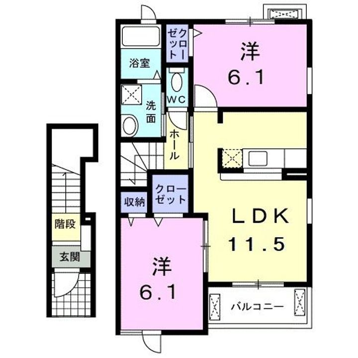 アンソレイユの間取り