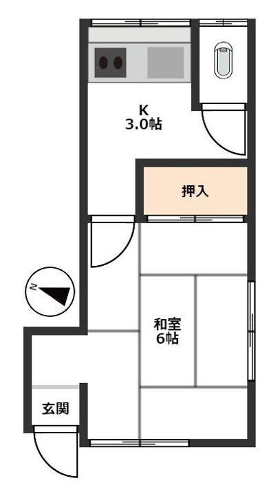 さかえ荘の間取り