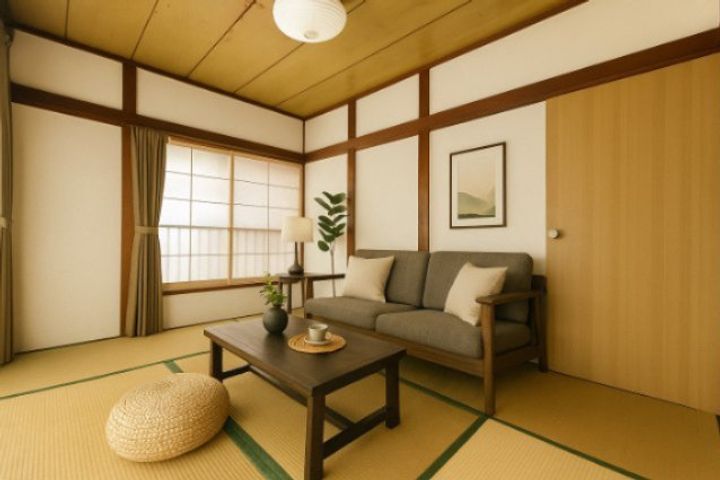 さかえ荘の居間