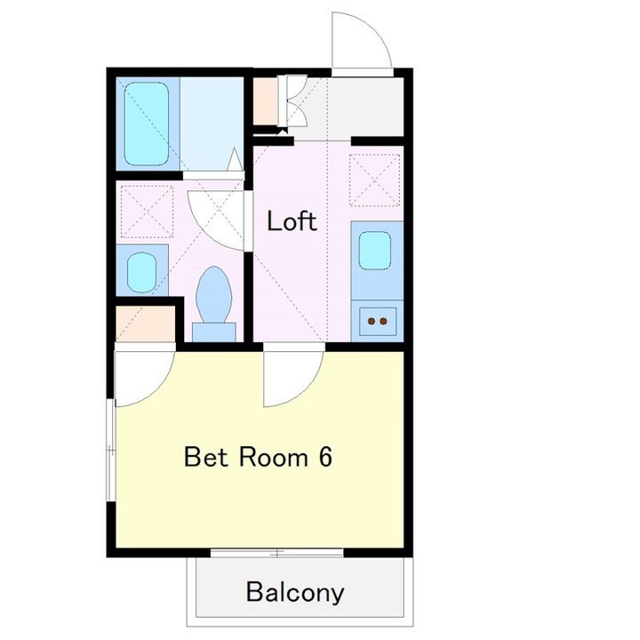 神奈川県横須賀市三春町1(アパート)の賃貸物件の間取り