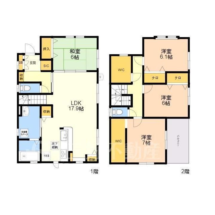 熊本県菊池郡大津町大字大津(一戸建)の賃貸物件の間取り