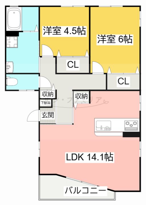 愛知県豊川市御津町御馬塩入(一戸建)の賃貸物件の間取り