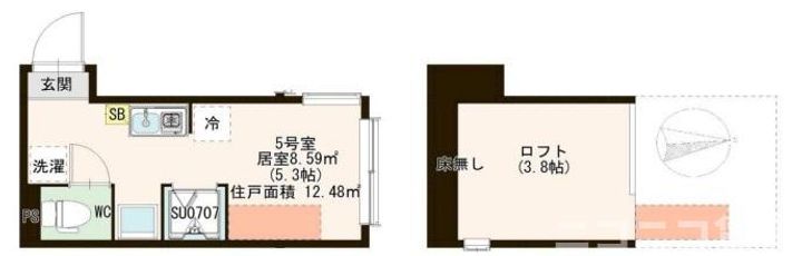 東京都江戸川区西葛西7(アパート)の賃貸物件の間取り