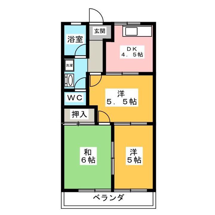 サンハイム山川の間取り