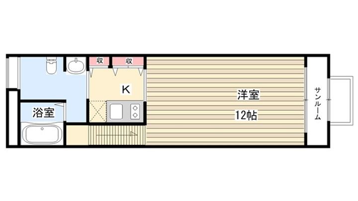 大阪府豊中市桜の町7(アパート)の賃貸物件の間取り