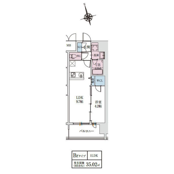 大阪府大阪市東淀川区西淡路1(マンション)の賃貸物件の間取り