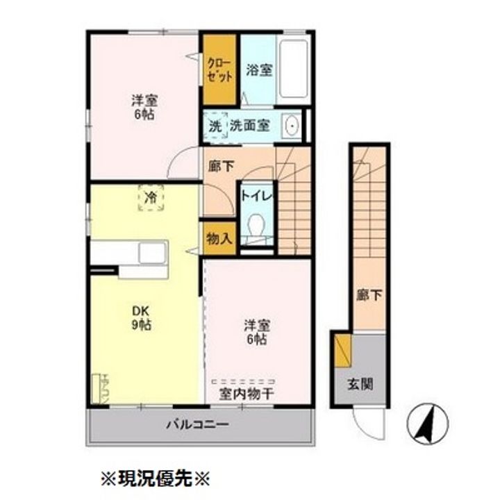 セジュール石原田C棟の間取り