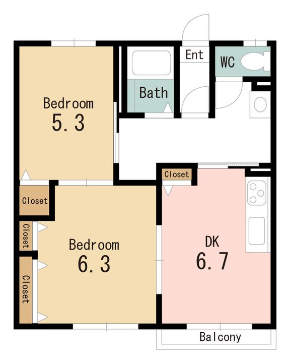 パークヒルズ岩崎 3号棟の間取り