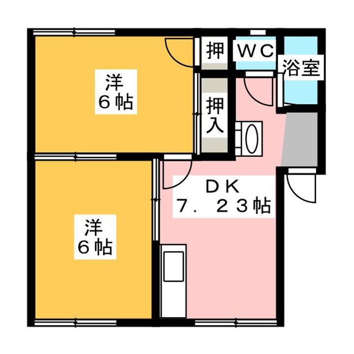 グリーンパーク B棟の間取り