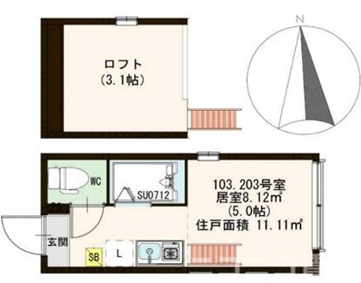 ハーモニーテラス大島の間取り