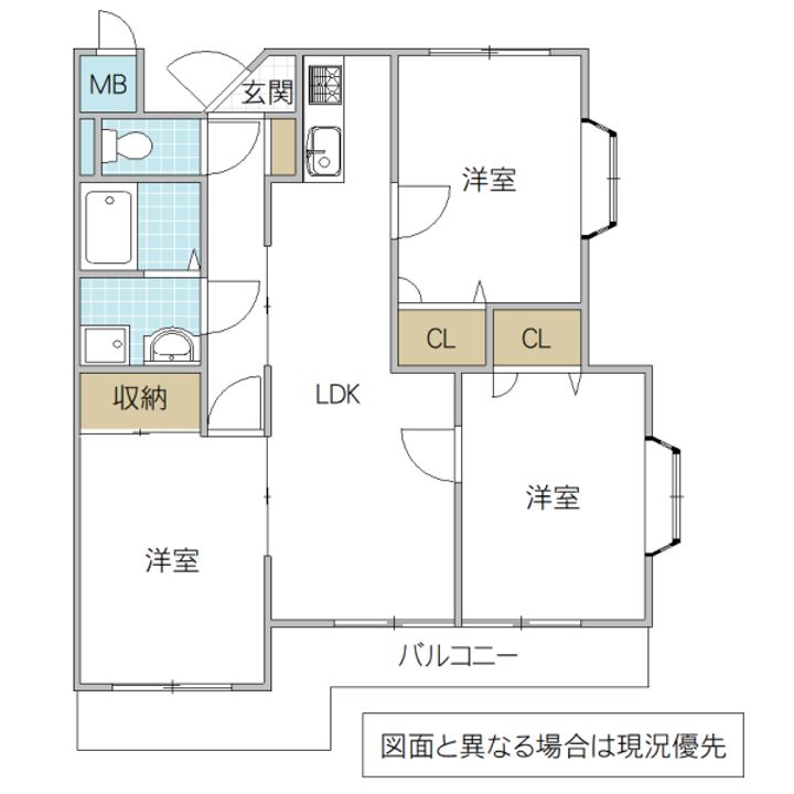 クラーロくみけやき台の間取り