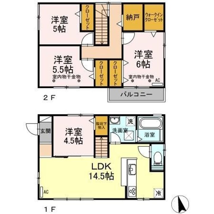 静岡県浜松市中央区曳馬3(一戸建)の賃貸物件の間取り