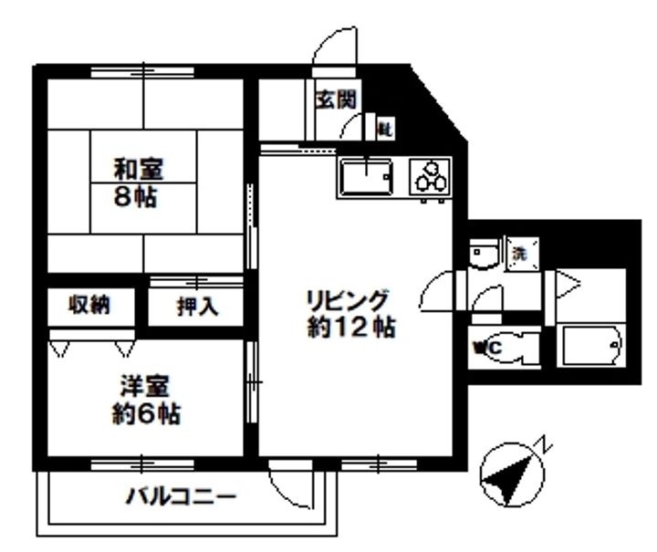コーポタテノの間取り