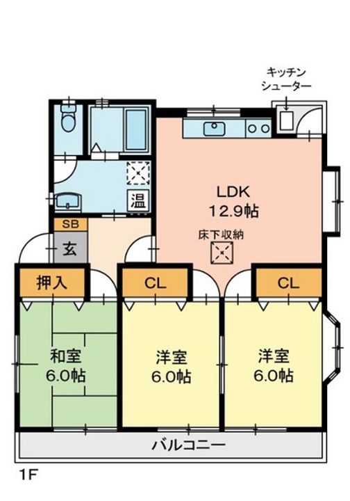 ジョイフル津島I号館の間取り