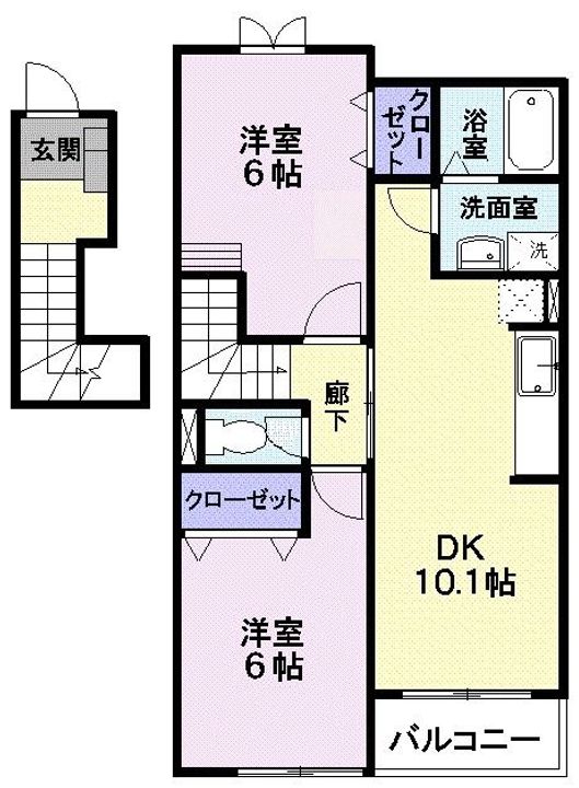 サン・ヴァンカン Cの間取り