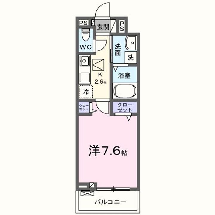 茨城県ひたちなか市大字堀口(アパート)の賃貸物件の間取り