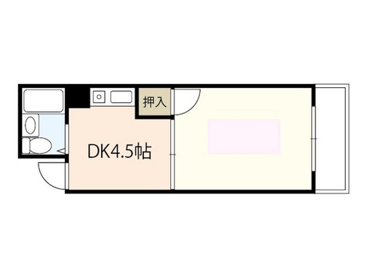 広島県広島市中区富士見町(マンション)の賃貸物件の間取り