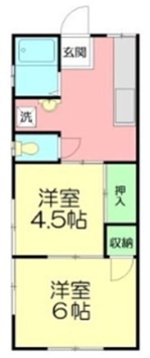 神奈川県茅ヶ崎市南湖6(アパート)の賃貸物件の間取り