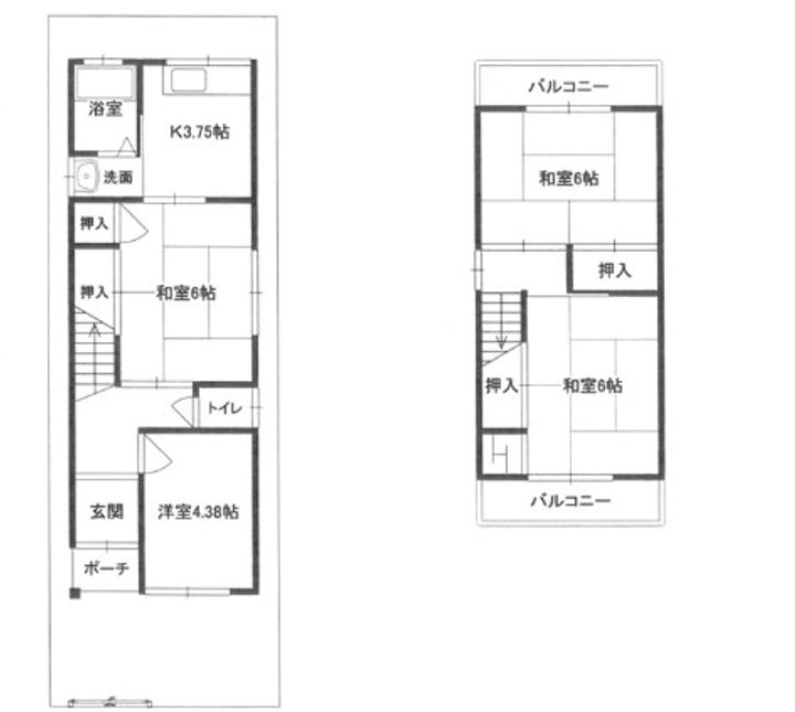 大阪府八尾市植松町1(一戸建)の賃貸物件の間取り