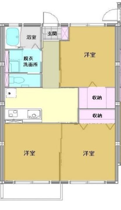 福島県相馬市中野字寺前(アパート)の賃貸物件の間取り