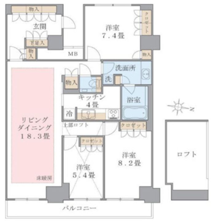 Brillia ist 東雲キャナルコートの間取り