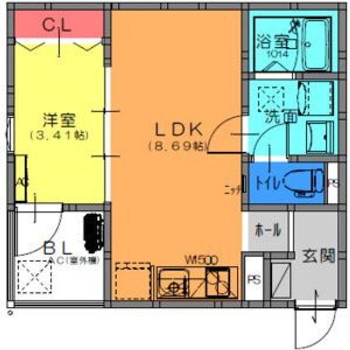 大阪府高石市西取石1の賃貸アパートの間取り