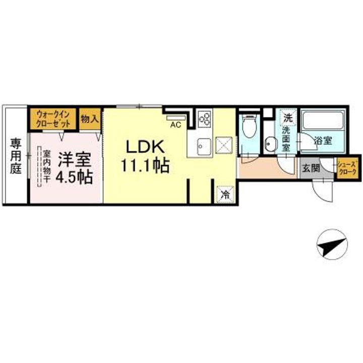 広島県広島市中区西白島町(アパート)の賃貸物件の間取り