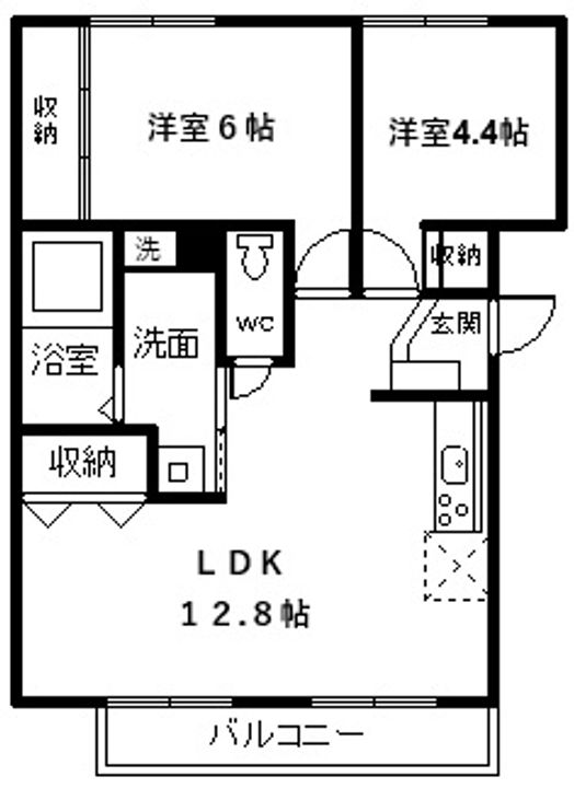 香川県高松市松縄町(アパート)の賃貸物件の間取り