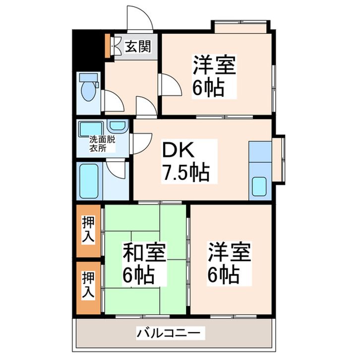 グランピアマンション建山の間取り