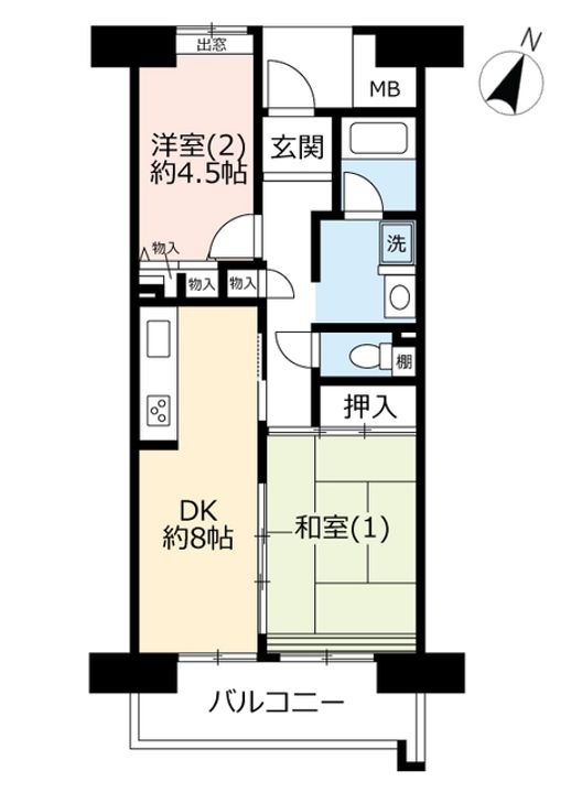 URサンラフレ百合ヶ丘の間取り