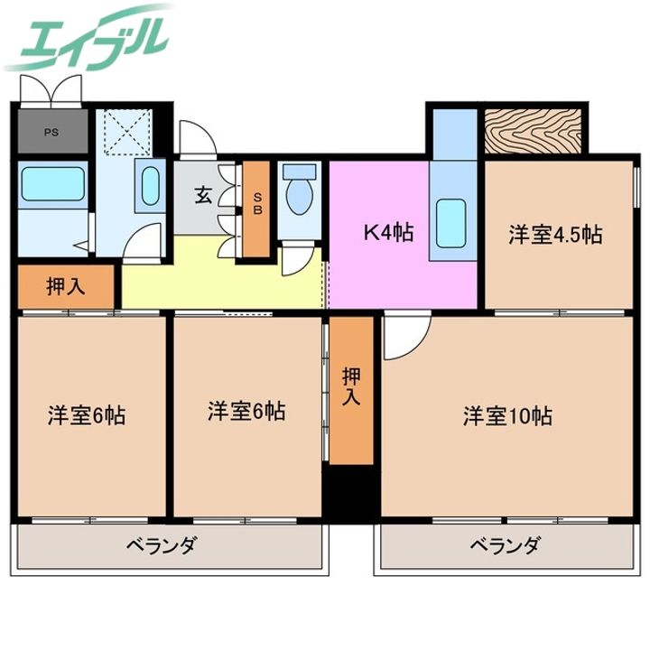 シャンボール西浦の間取り
