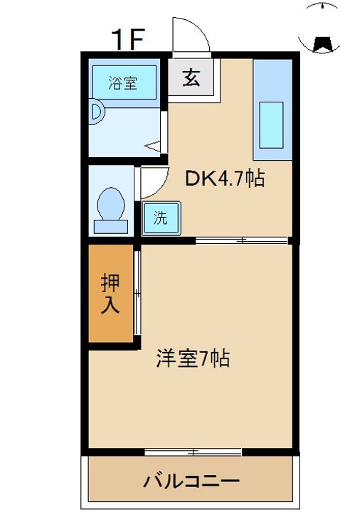 ブルーベルハウスB棟の間取り