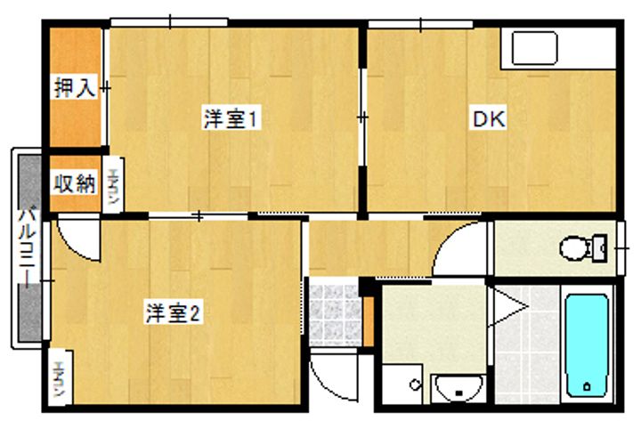 コーポコースイの間取り