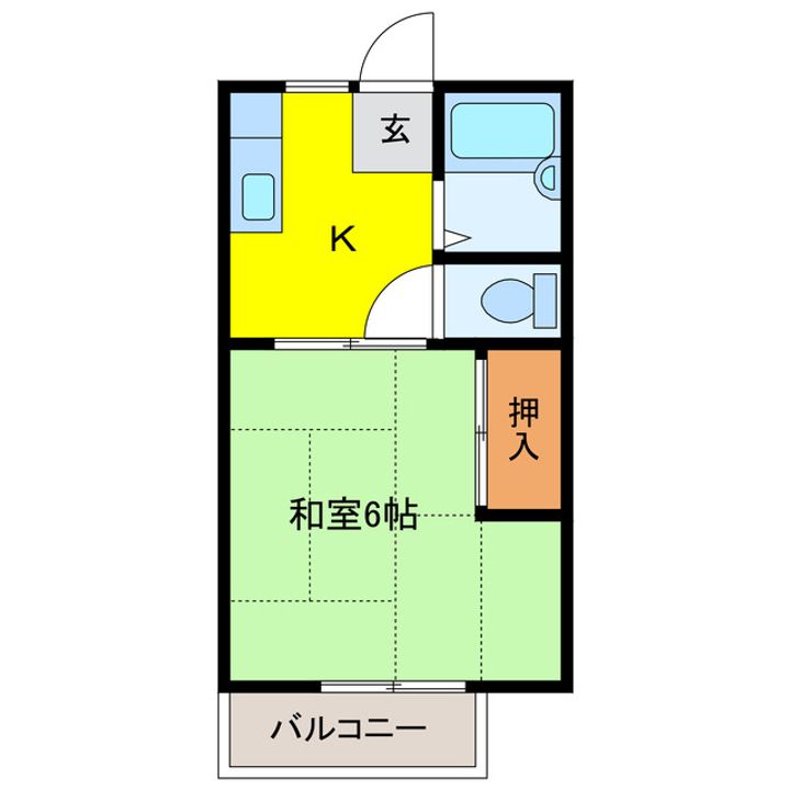 パナコーポ荒木Cの間取り