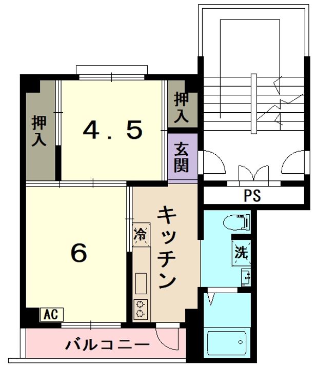 Oasis Umedaira 1の間取り