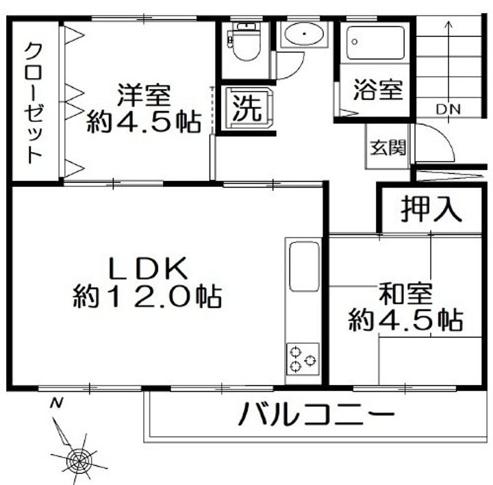 滝山団地 6-3-10号棟の間取り