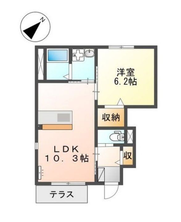 埼玉県新座市新堀1(アパート)の賃貸物件の間取り