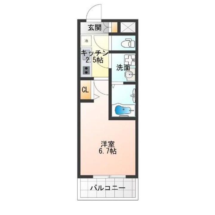 アッシュメゾン天王寺SouthIIIの間取り