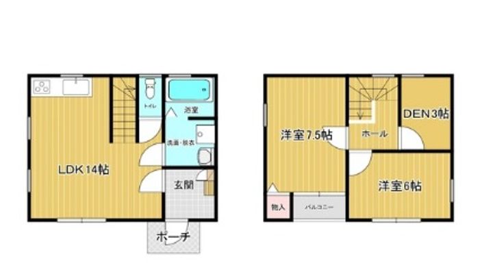 群馬県館林市美園町(一戸建)の賃貸物件の間取り